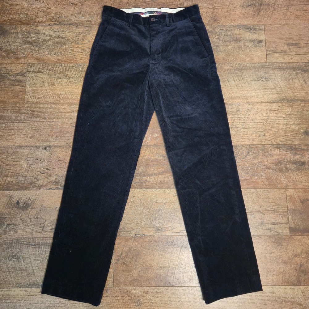 Polo Ralph Lauren Pants Mens 30x32 Navy Blue Corduroy Preston Fit Chino Trousers